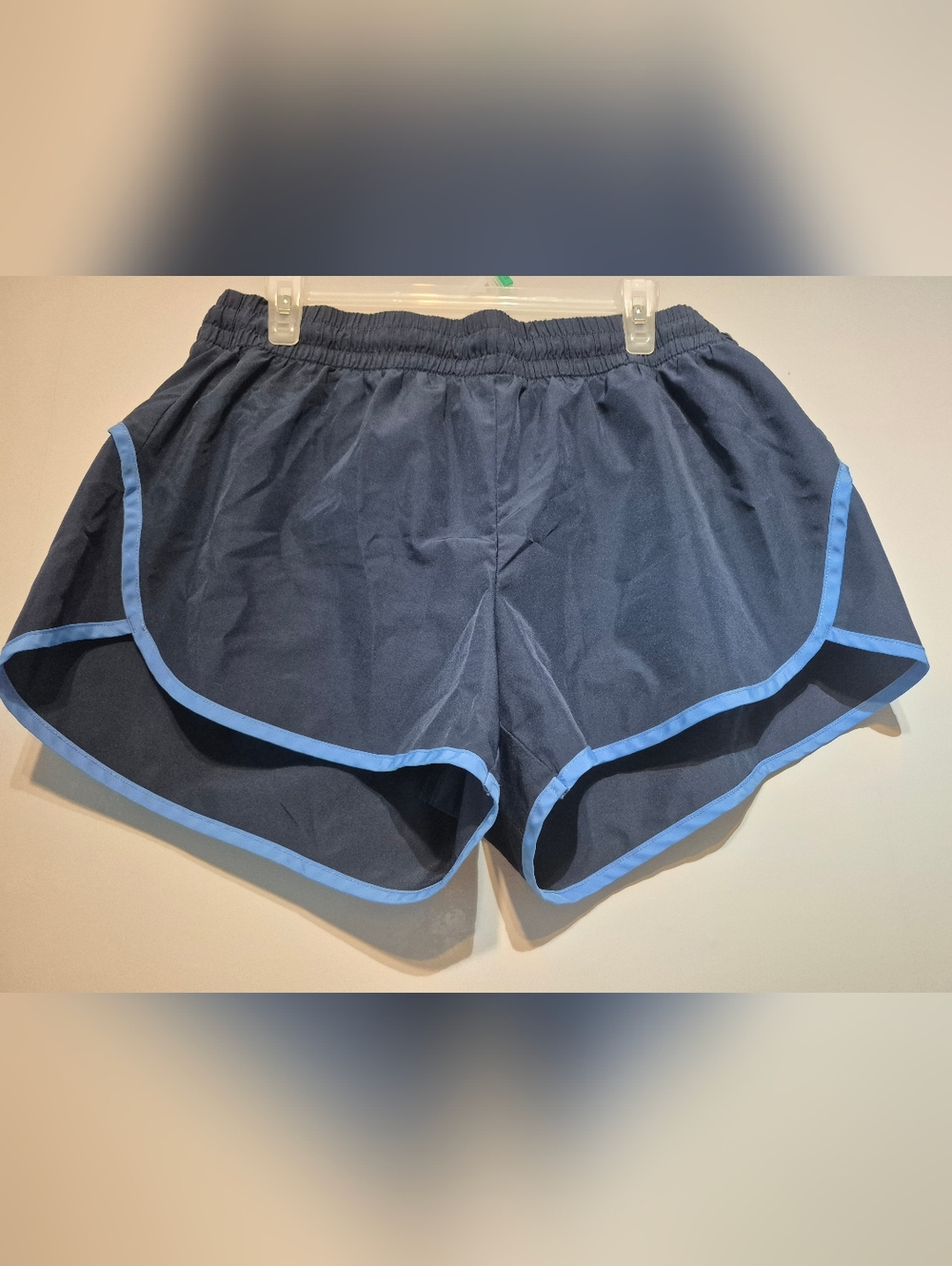 Athletic Works Navy Shorts with Light Blue Piping